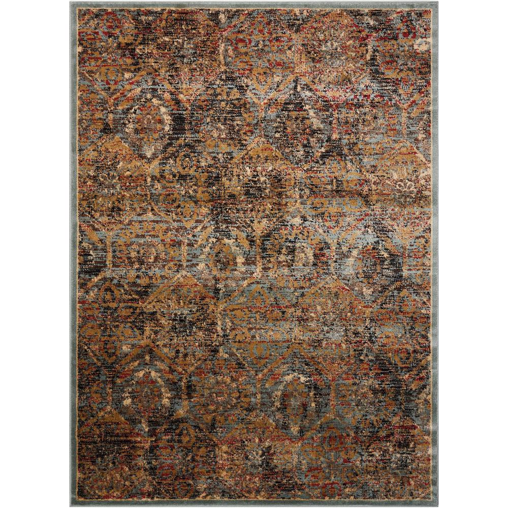 Ruggable Washable Ombre Blue 5 ft. x 7 ft. Stain Resistant Area Rug