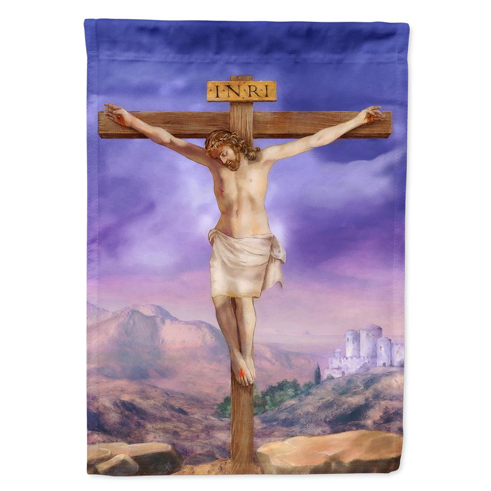 Caroline S Treasures 11 In X 15 1 2 In Polyester Easter Jesus Crucifixion 2 Sided 2 Ply Garden Flag Aph4517gf The Home Depot