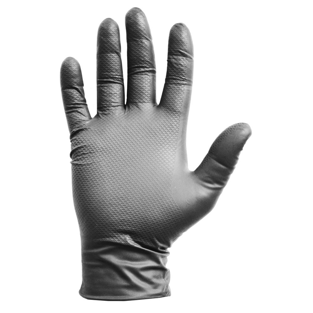 Large Gray Nitrile Disposable Gloves 