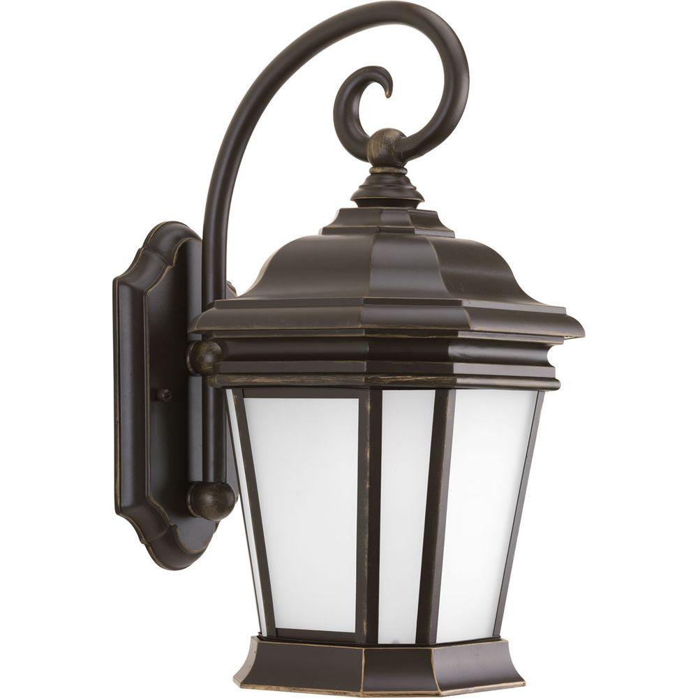 Progress Lighting Outdoor Wall Mounted Crawford Collection 1 Light Oil Rubbed Bronze 16 75 In Outdoor Wall Lantern