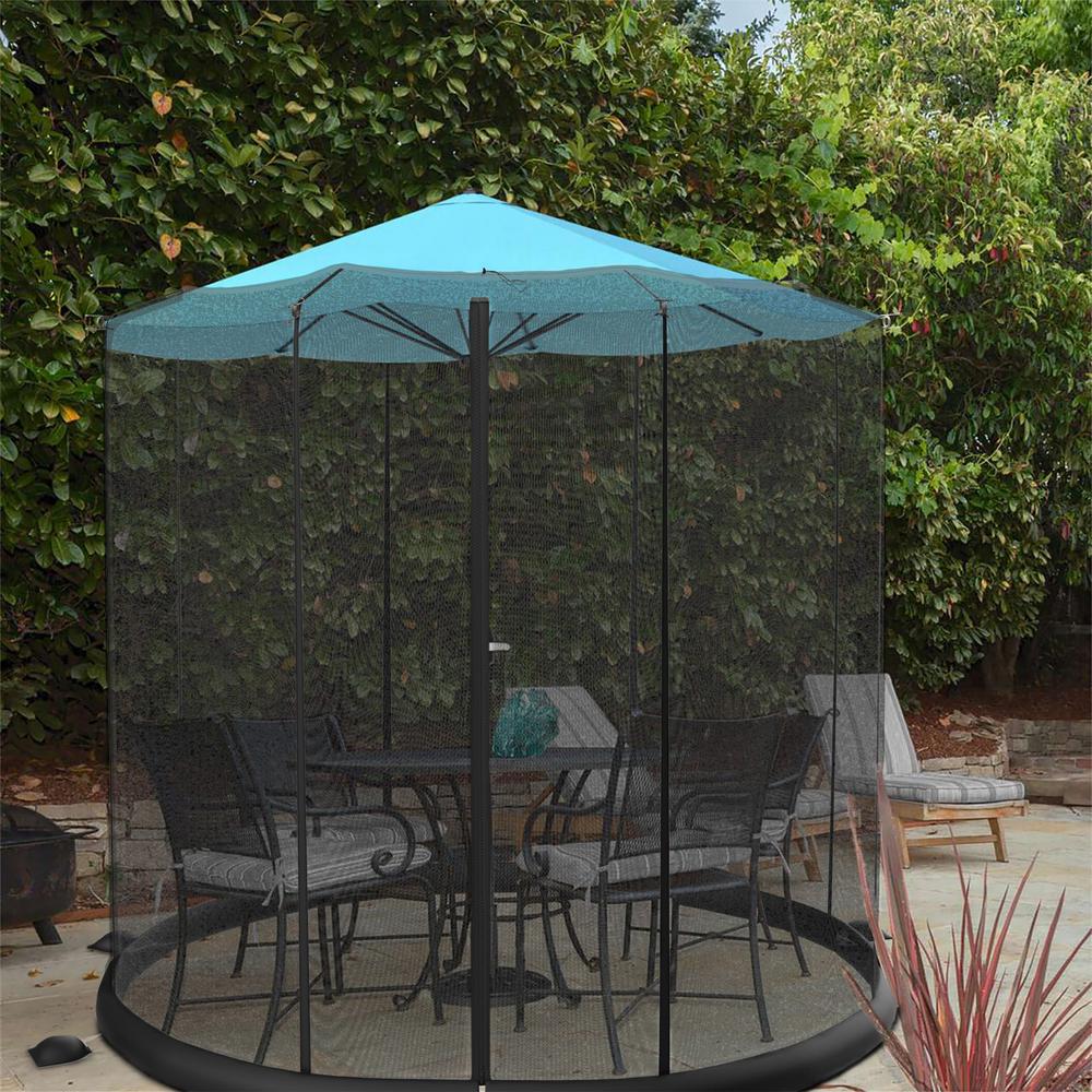 Pure Garden 9 Ft Patio Umbrella Mosquito Bug Net For Umbrella Hw1500262 The Home Depot