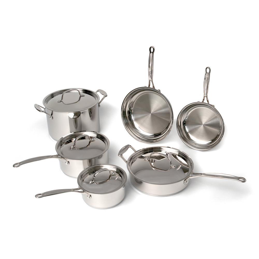 BergHOFF EarthChef Premium 10-Piece Stainless Steel Cookware Set with Lids by BergHOFF
