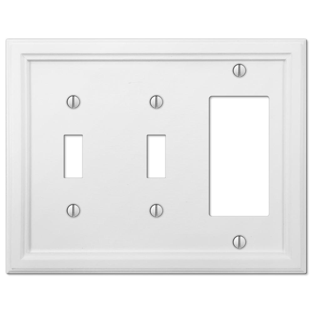 White Almond Biscuit Amerelle Combination Wall Plates 4052ttrw 64 1000 
