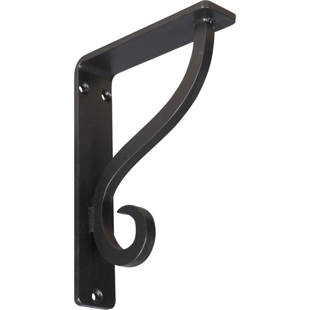 Antiqued Brass Ekena Millwork BKTM01X05X08STNABS Metal Bracket 1 1//2 W x 5 1//2 D x 8 H