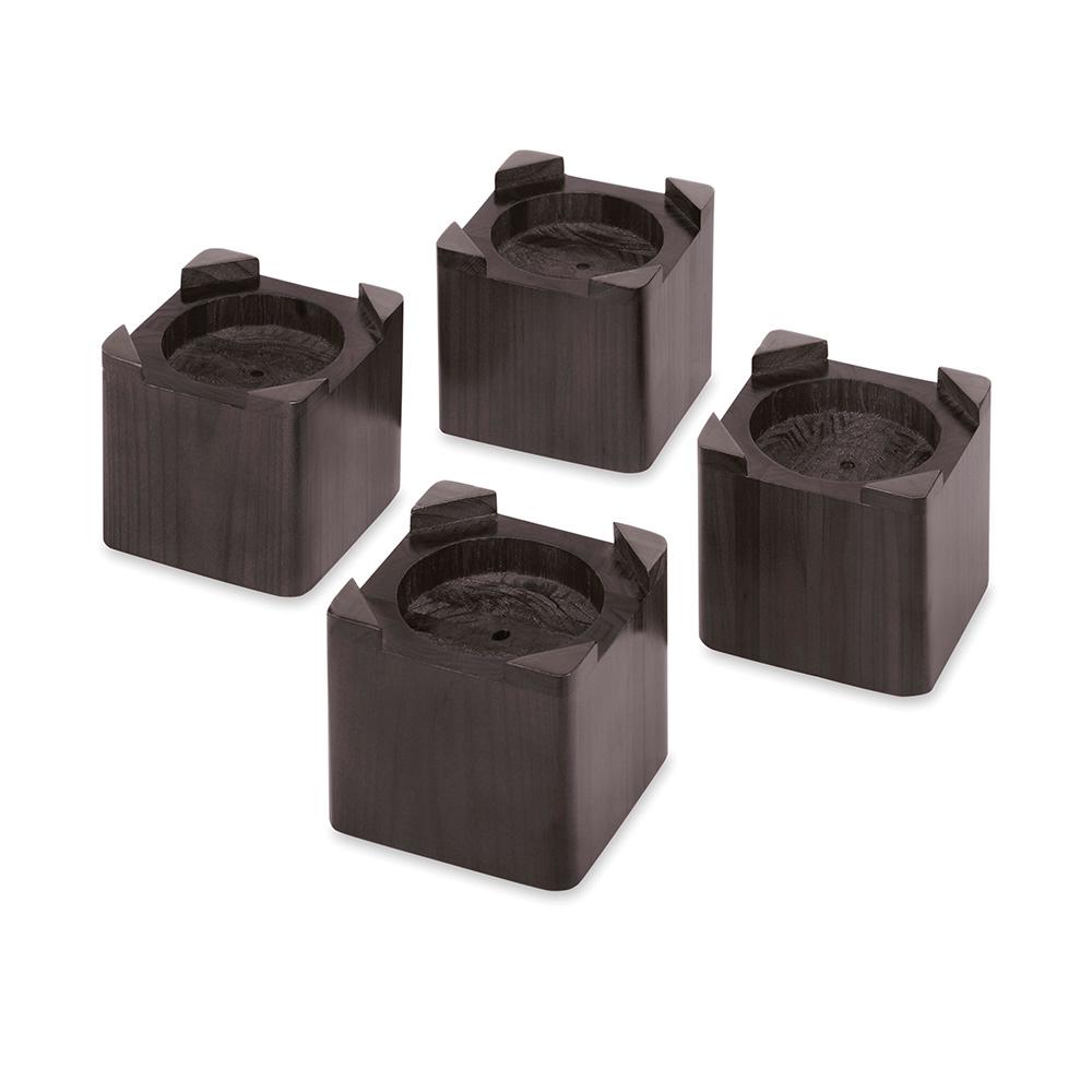 Whitmor Brown Wood Bed Risers Set Of 4 6511 4713 Espr The Home