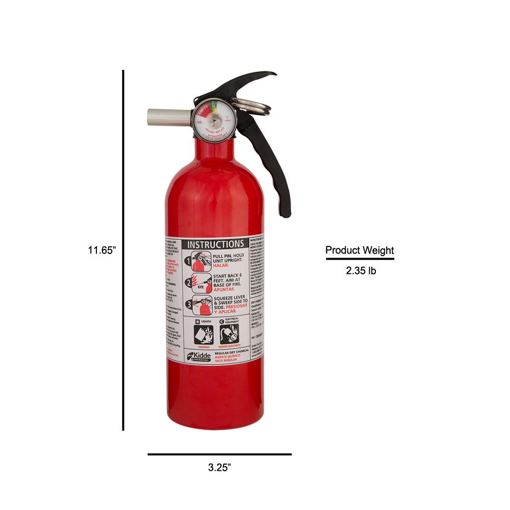 Fire Extinguisher 5BC Rated Disposable Emergency Home Car Garage Boat