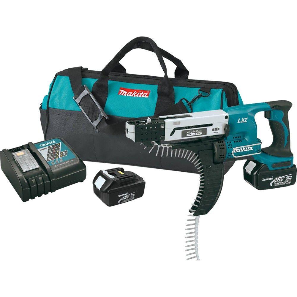 Makita 18Volt LXT LithiumIon Cordless AutoFeed Screwdriver KitXRF02