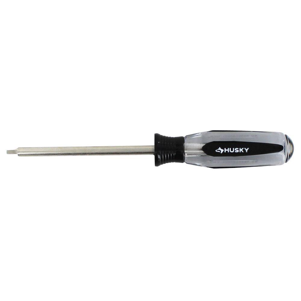 Husky 2 x 4 in. Round Shaft Standard Square Recess Screwdriver with
