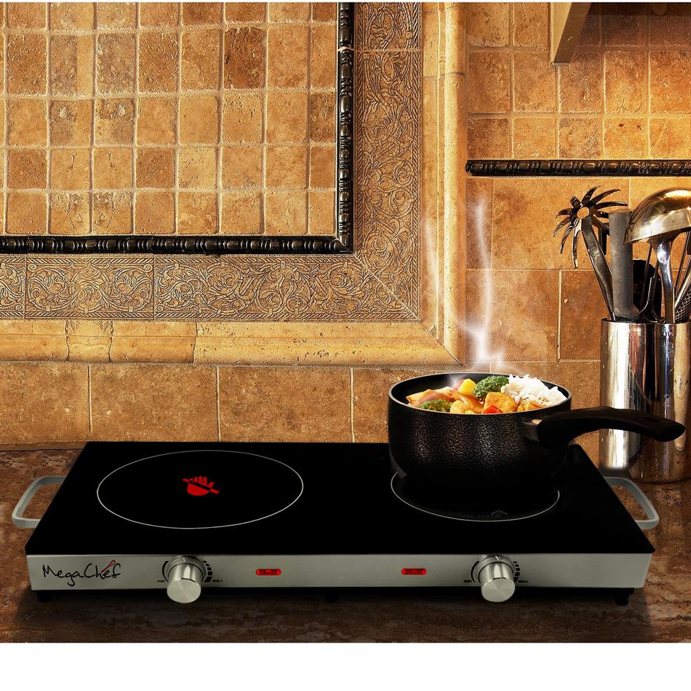 Megachef 2 Burner 6 In Stainless Steel Infrared Countertop Hot