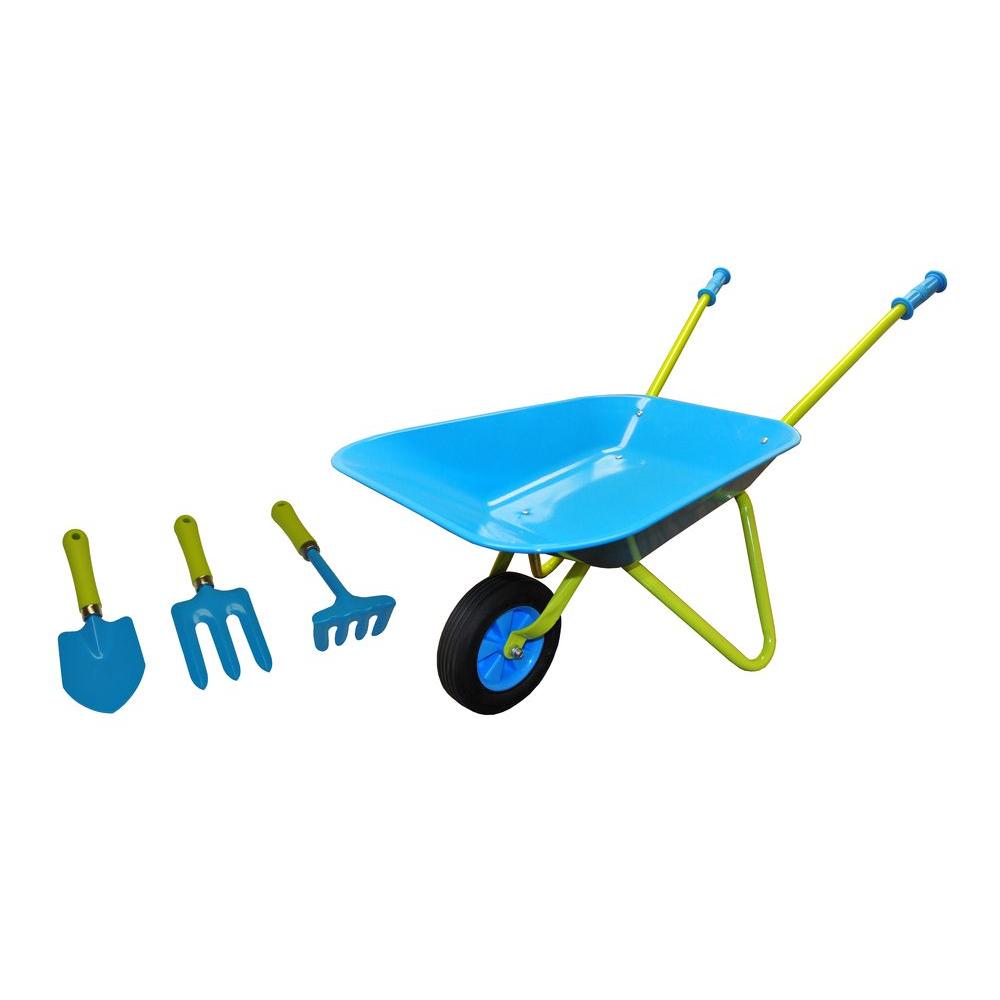 G & F JustForKids Wheel Barrel and Garden Tool Set by G & F