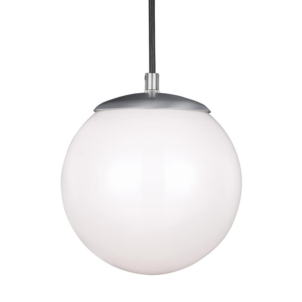 Sea Gull Lighting Hanging Globe 1-Light Satin Aluminum Pendant with LED Bulb by Sea Gull Lighting