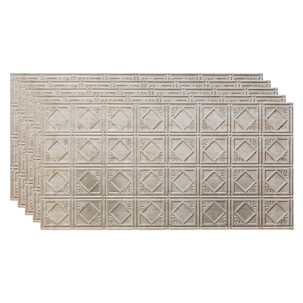 Fasade Traditional 4 2 ft. x 4 ft. Vintage Metal Glue Up Vinyl Ceiling
