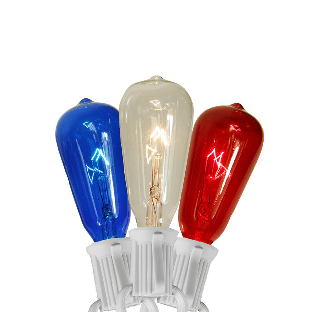 Northlight 10 Light Red White And Blue Incandescent St40 Edison