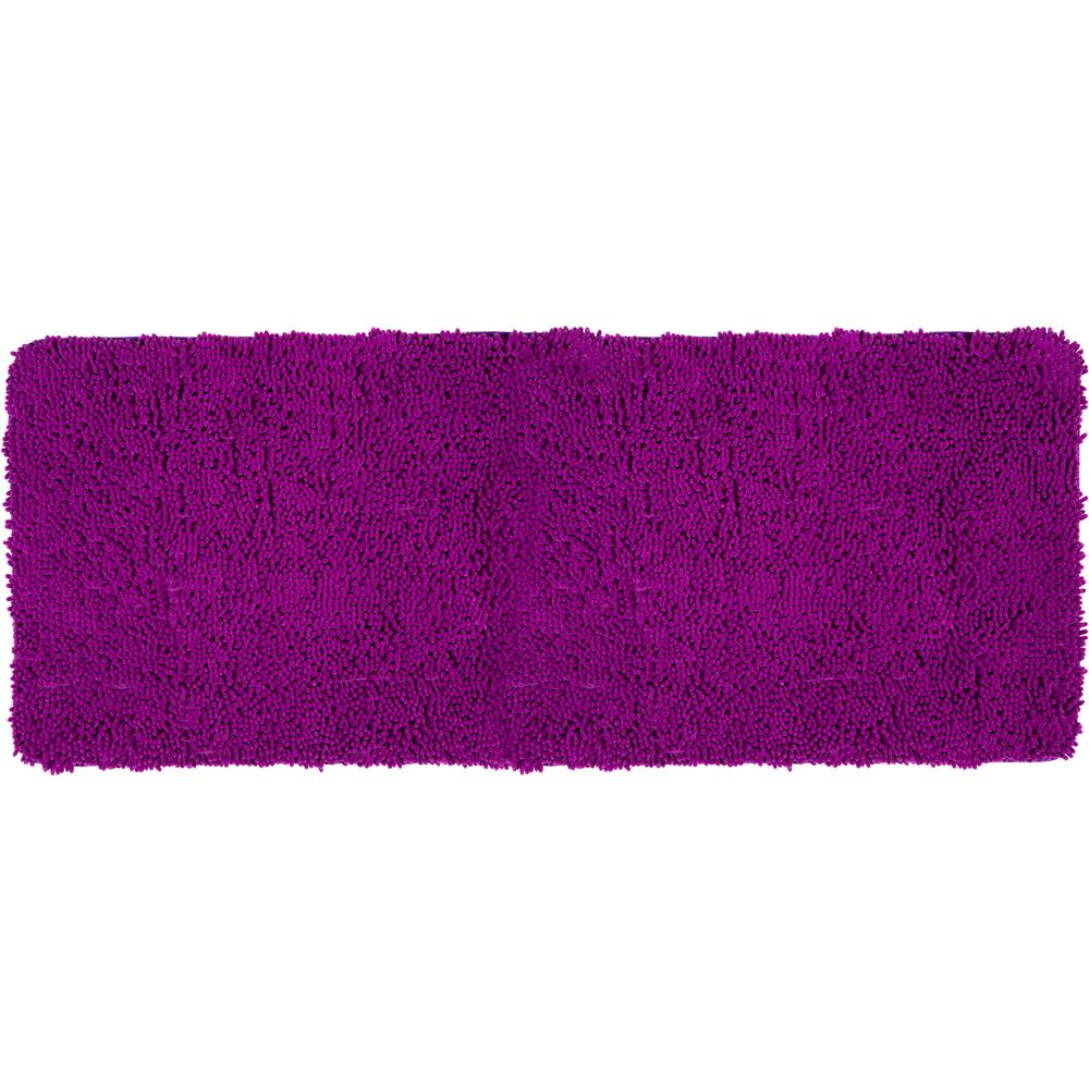 Lavish Home Shag Purple 24 in. x 60 in. Memory Foam Bath Mat6719PU