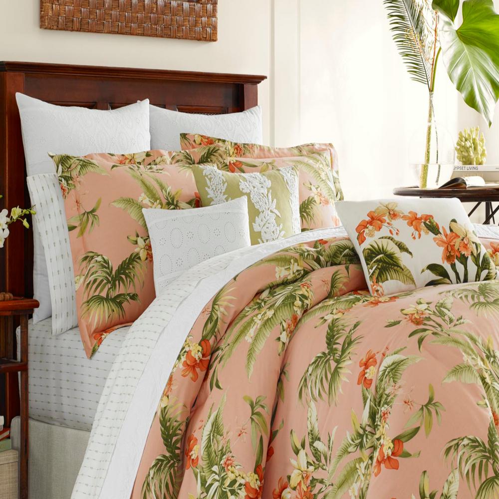 Tommy Bahama Siesta 4 Piece Cantaloupe Orange King Comforter Set