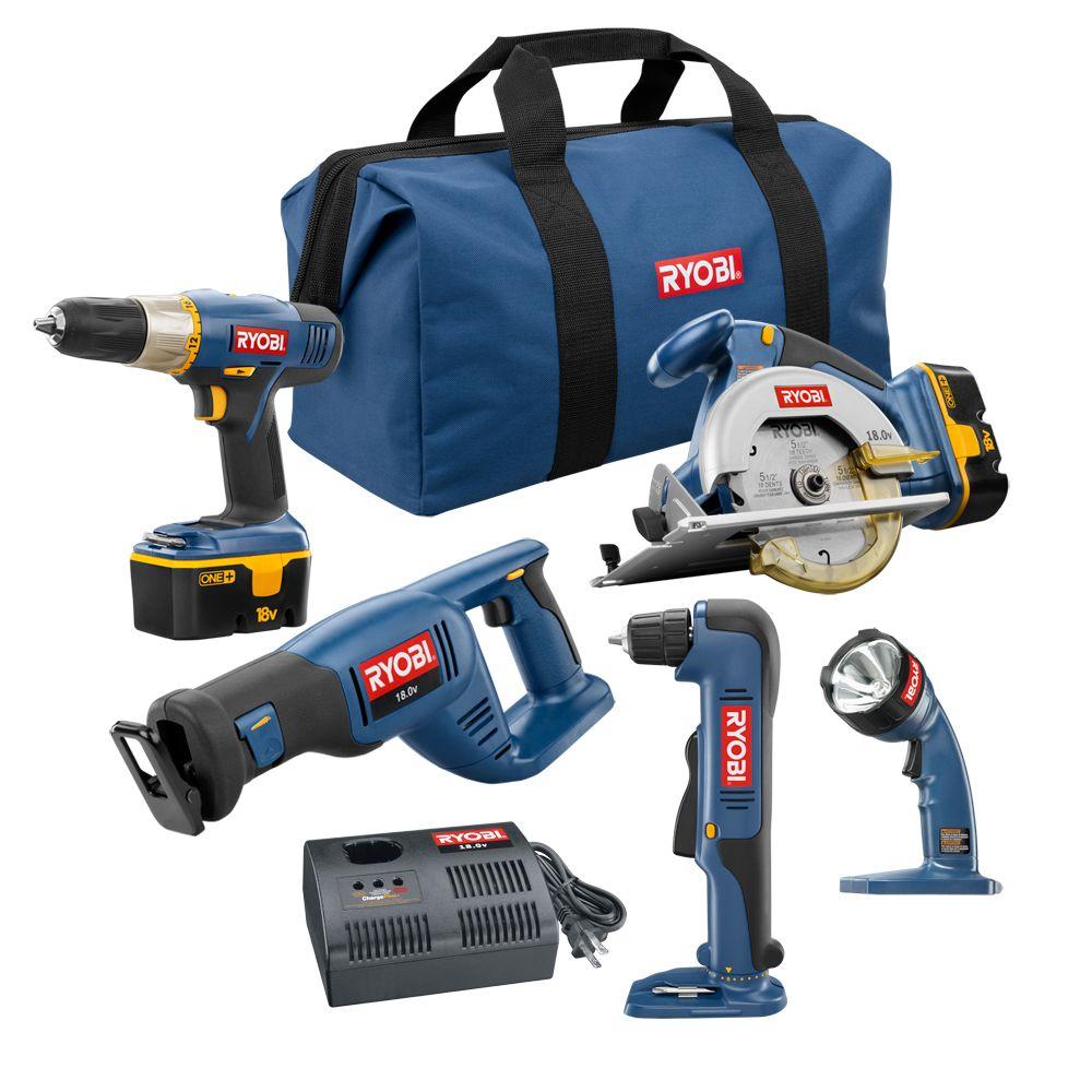 Ryobi 18Volt Super Combo with Free One+ Right Angle DrillP842240