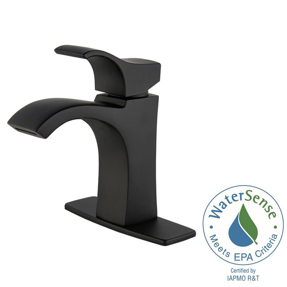 Pfister Venturi 4 In Centerset Single Handle Bathroom Faucet In Matte   Matte Black Pfister Single Handle Bathroom Sink Faucets Lf 042 Vnbb 64 1000 