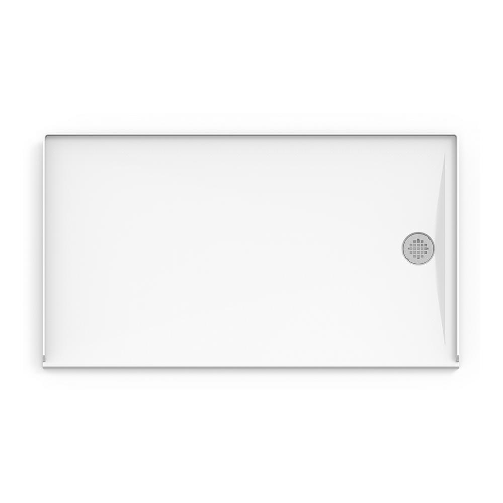 JACUZZI 60 in. x 34 in. Right Drain 2 in. Shower Base in White