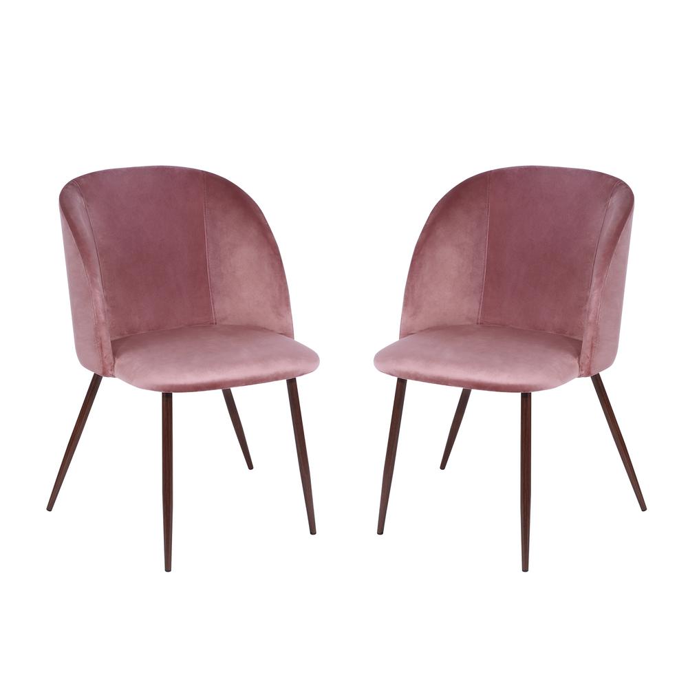 Poly And Bark Kantwell Dusty Rose Velvet Dining Chair Set Of 2 Hd Kantwell Dusty Rose Velvet Dining Chair Set Of 2