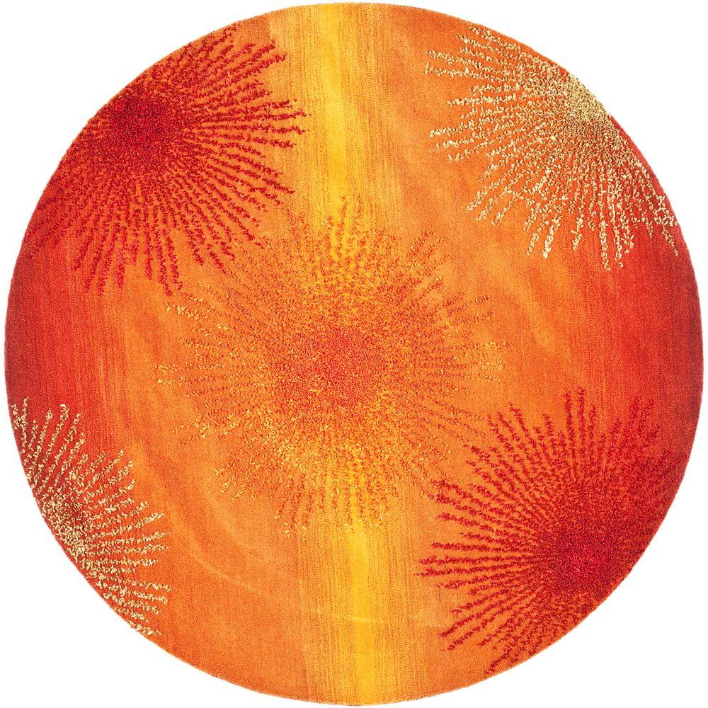 Safavieh Soho Rust Multi 6 Ft X Round Area Rug Soh712r 6r Safavieh Soho Rust Multi 6 Ft X Round Area Rug