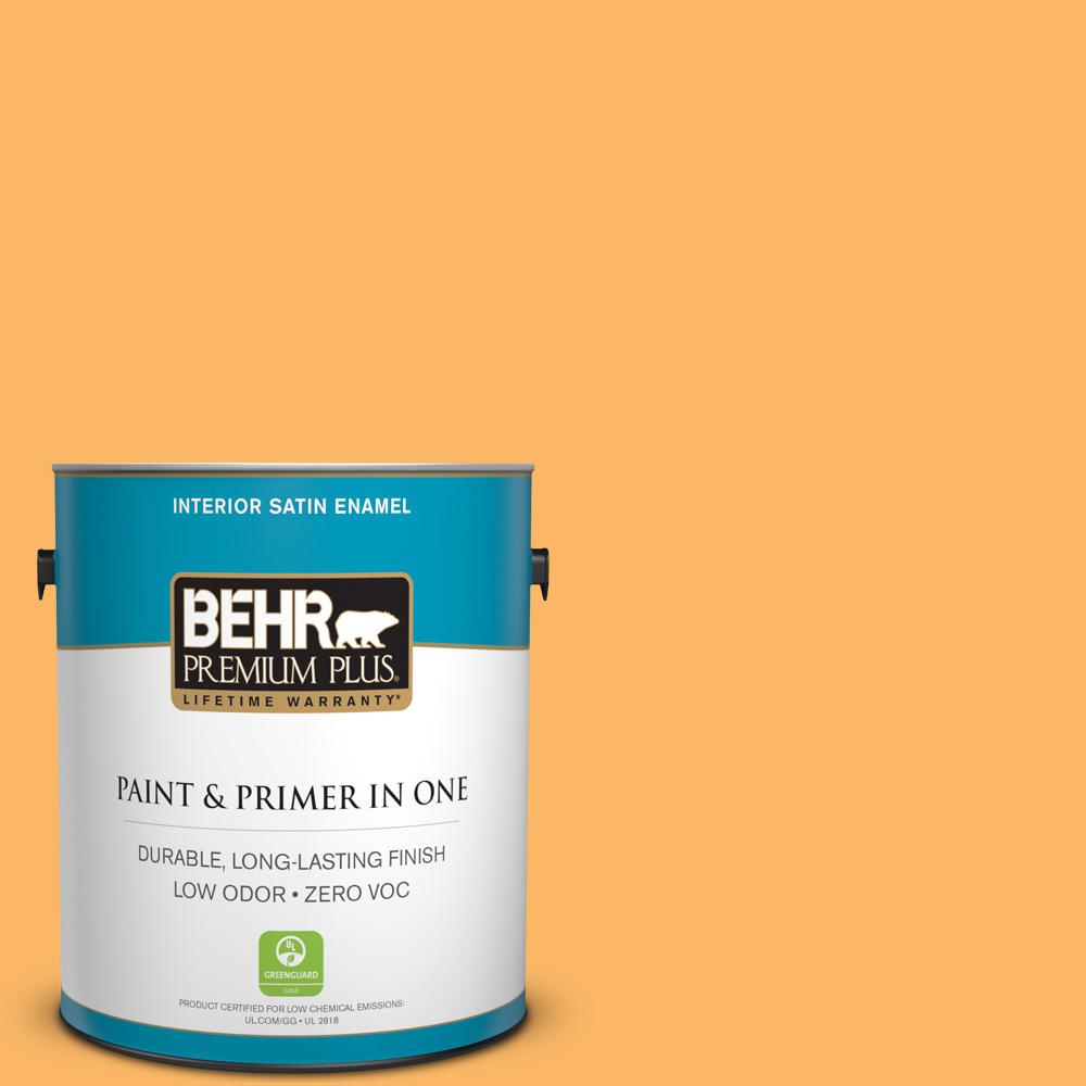 BEHR Premium Plus Ultra 1gal. 360D6 Yellow Gold Satin Enamel