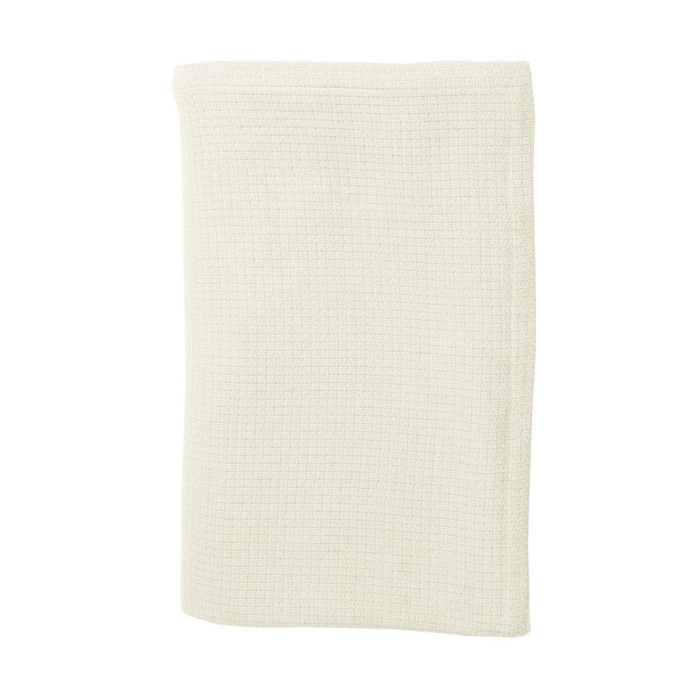 The Company Store Cotton Weave True Navy Queen Blanket KO33QTRUENAVY