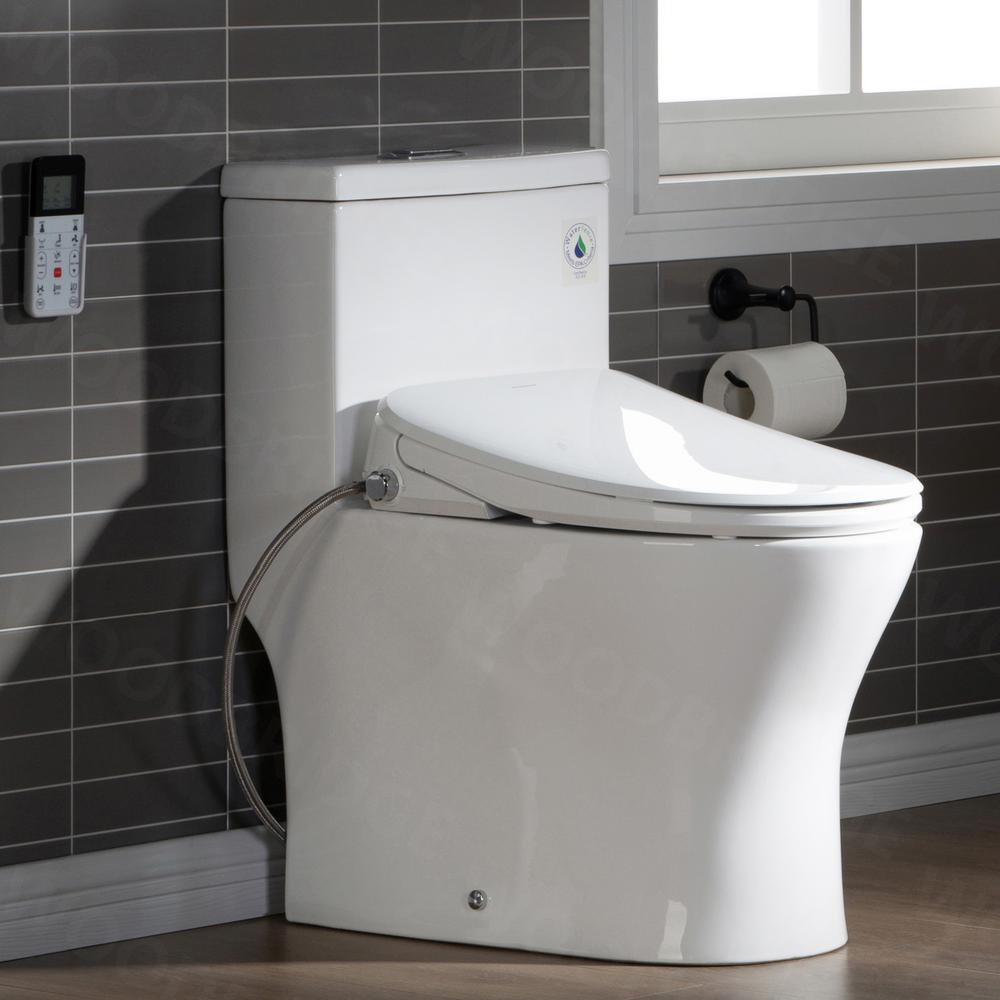 WOODBRIDGE Journey 1Piece 1.1GPF/1.6 GPF Dual Flush Elongated Toilet with Advance Smart Washlet