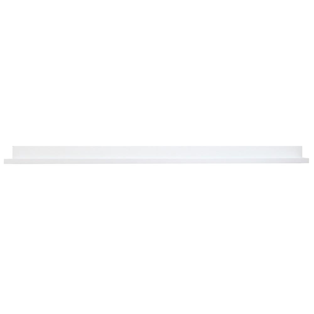 60 in. W x 4.5 in. D x 3.5 in. H White Extended Size Picture Ledge