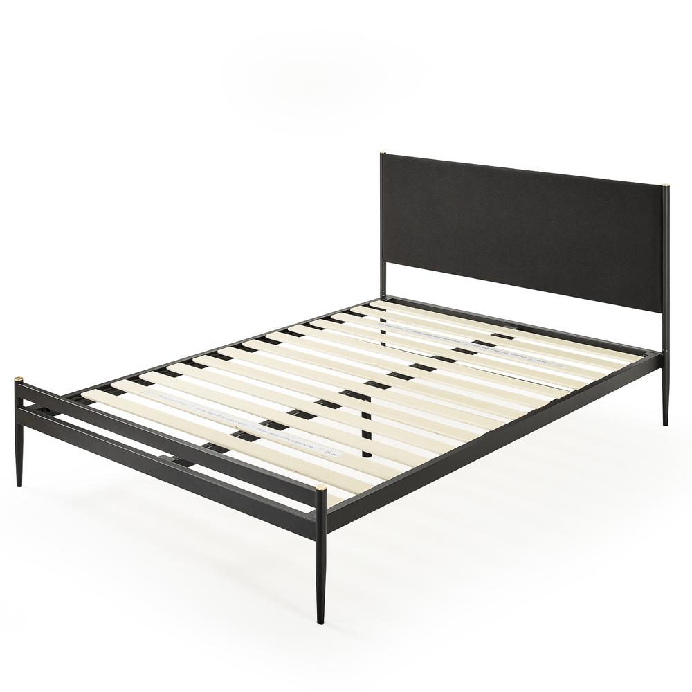 StyleWell Grandon Black Metal King Platform Bed with Slats (76 in W. X ...