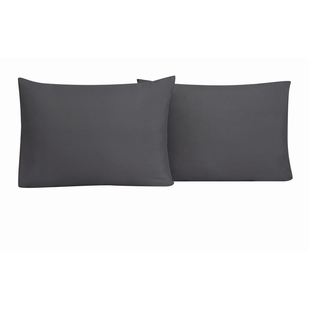 Addison House Reese 6 Piece Gray King Ruffle Comforter Set With