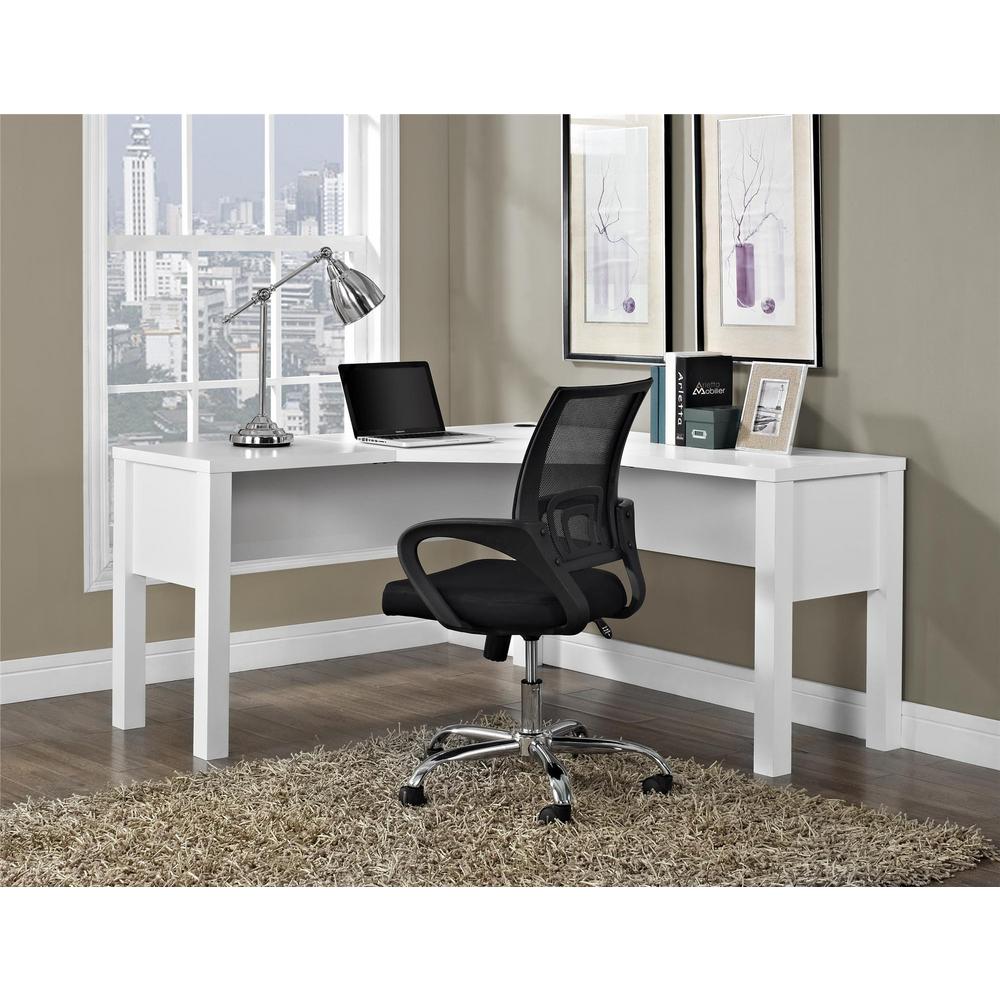 Ameriwood Home Marston White L Shaped Desk Hd20385 The Home Depot