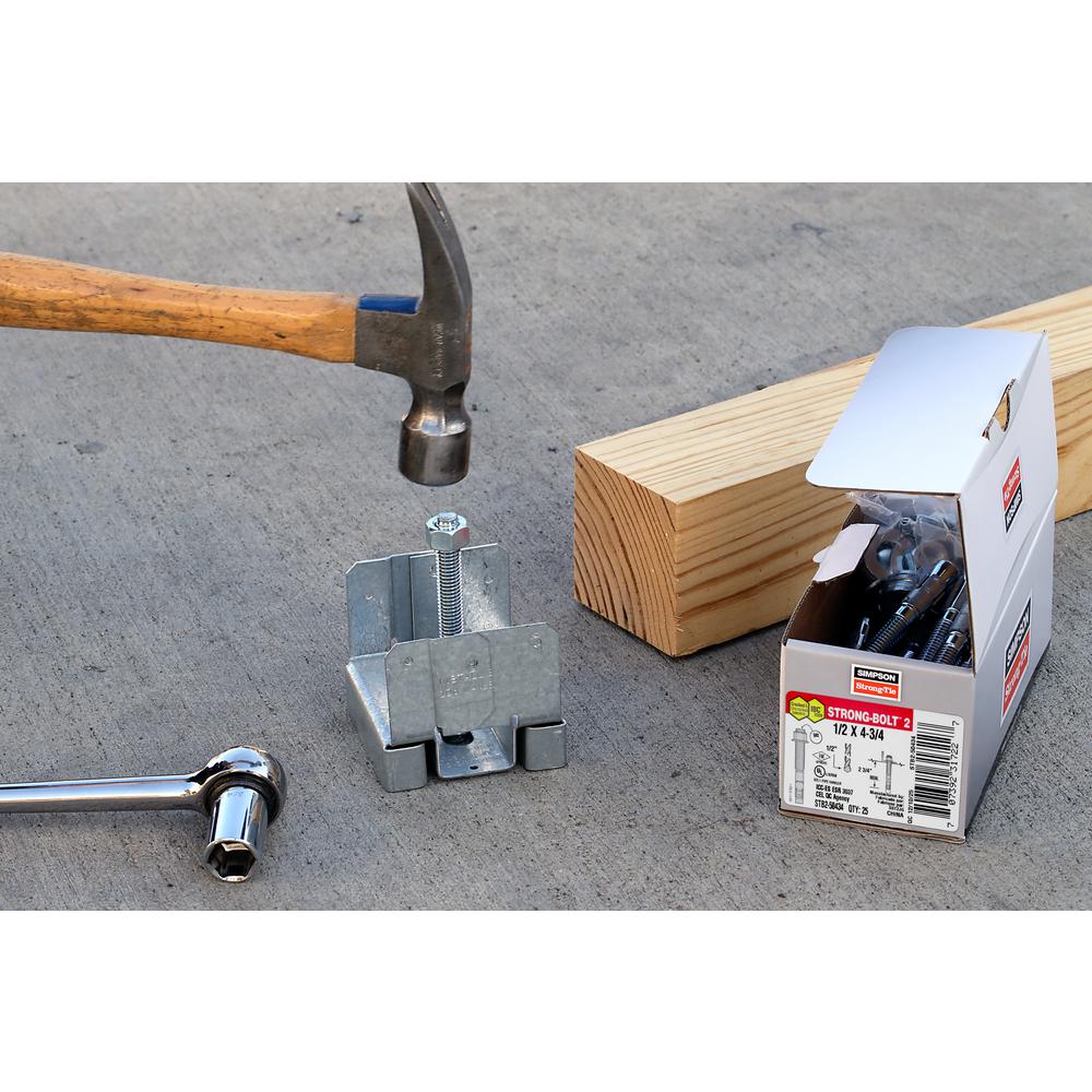 Simpson Strong-Tie STB2-37300R50 3//8/" x 3/" Strong-Bolt2 Wedge Anchor 50ct