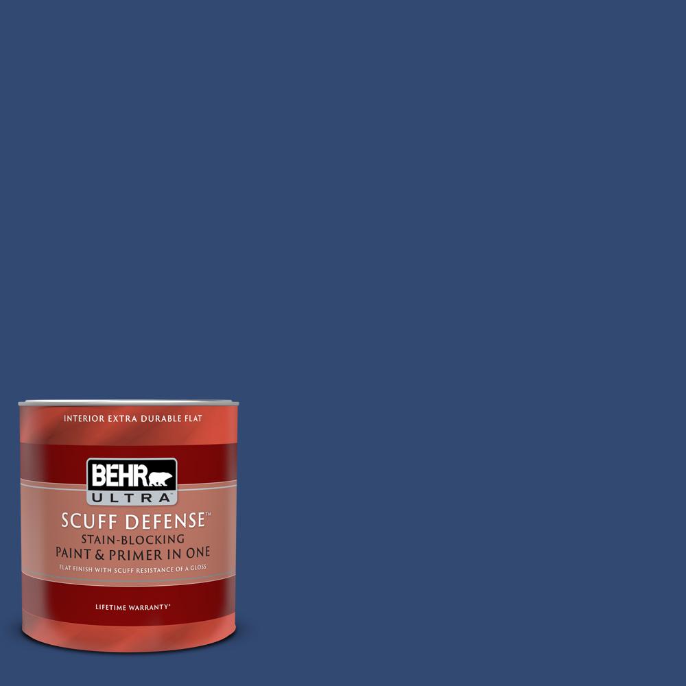 BEHR ULTRA 1 Qt. #S-H-580 Navy Blue Extra Durable Flat Interior Paint ...