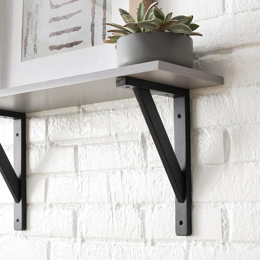 Wall-Mountable - Black - Shelving Brackets - Shelving Hardware - The ...