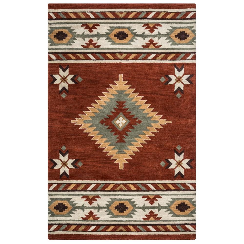 Rizzy Home Southwest Rust 8 Ft X Round Area Rug