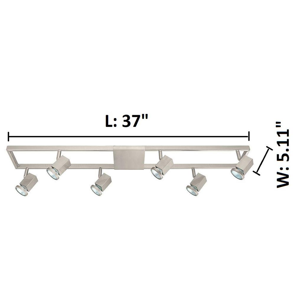 Eglo Zeraco 37 In 6 Light Matte Nickel Track Lighting Kit With Eglo Zeraco 37 In 6 Light Matte Nickel