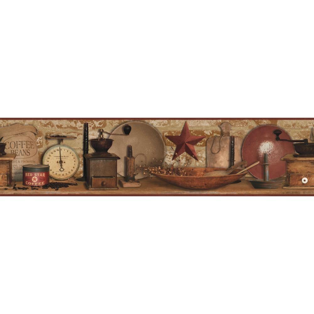 Farm Country Border Wallpaper Home Decor The Depot Country Keepsakes Coffee Wallpaper Border
