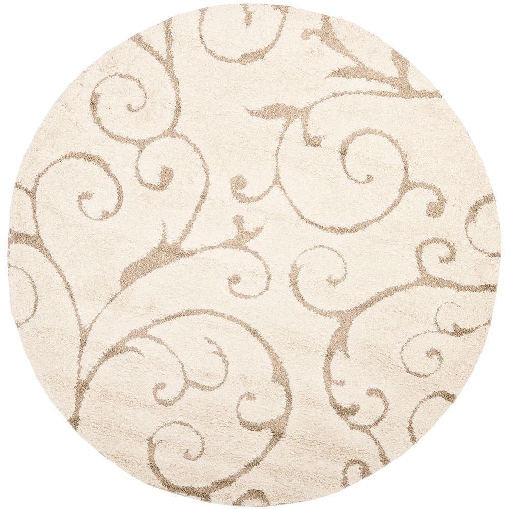 Safavieh Florida Cream Beige 5 Ft X Round Area Rug