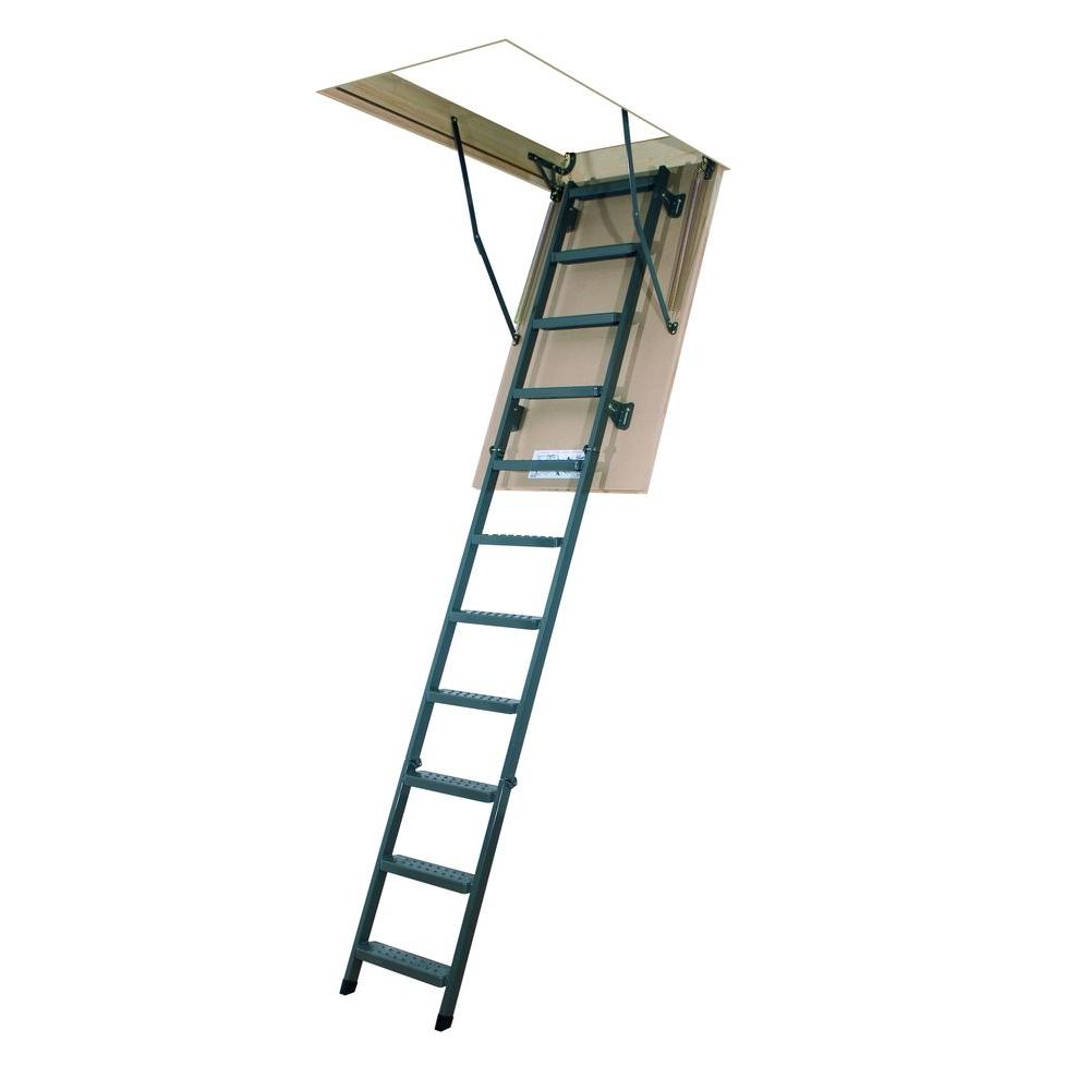 Aluminum Attic Ladders Ladders The Home Depot