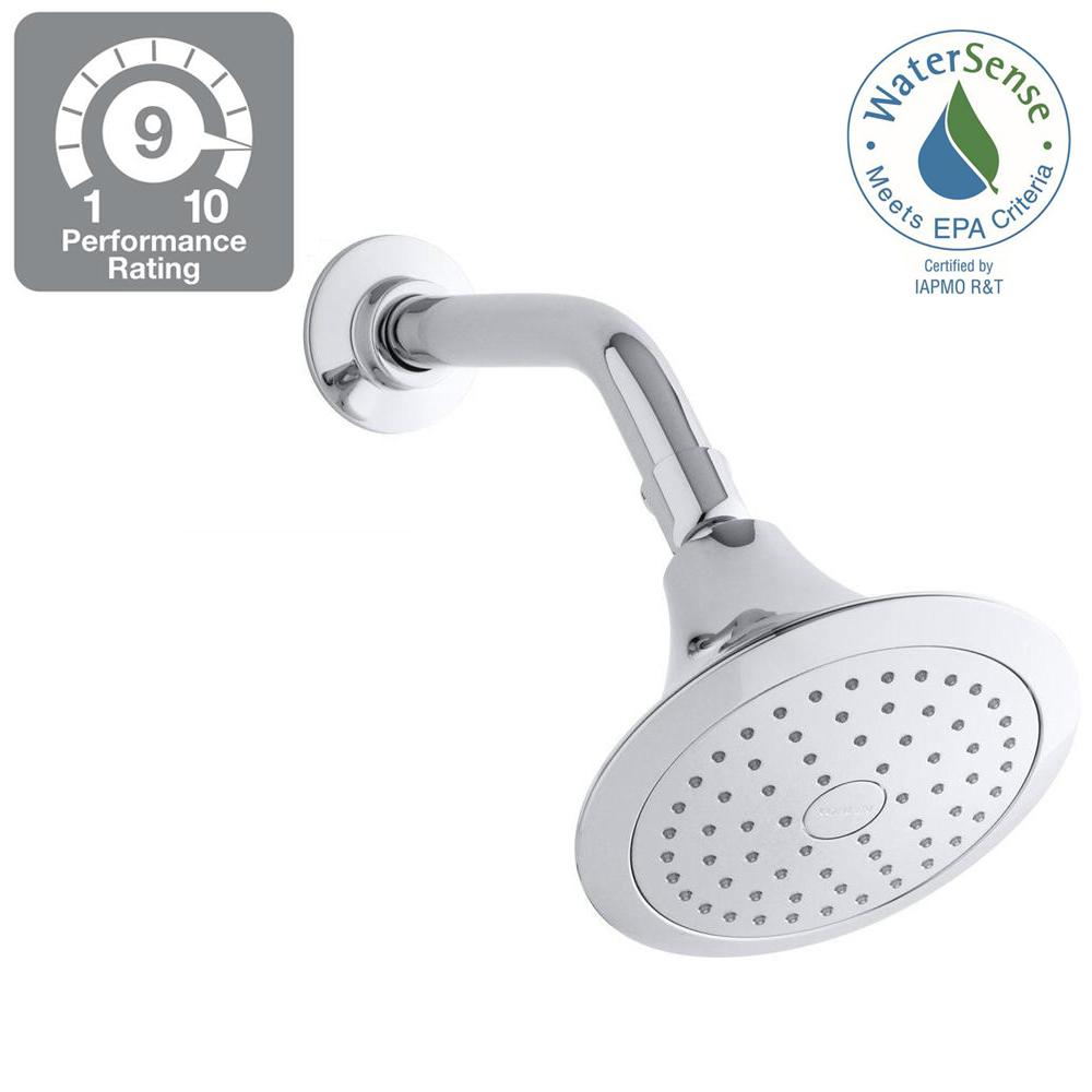 KOHLER Forte 1Spray 5.5 in. Single Wall Mount Fixed Shower Head in