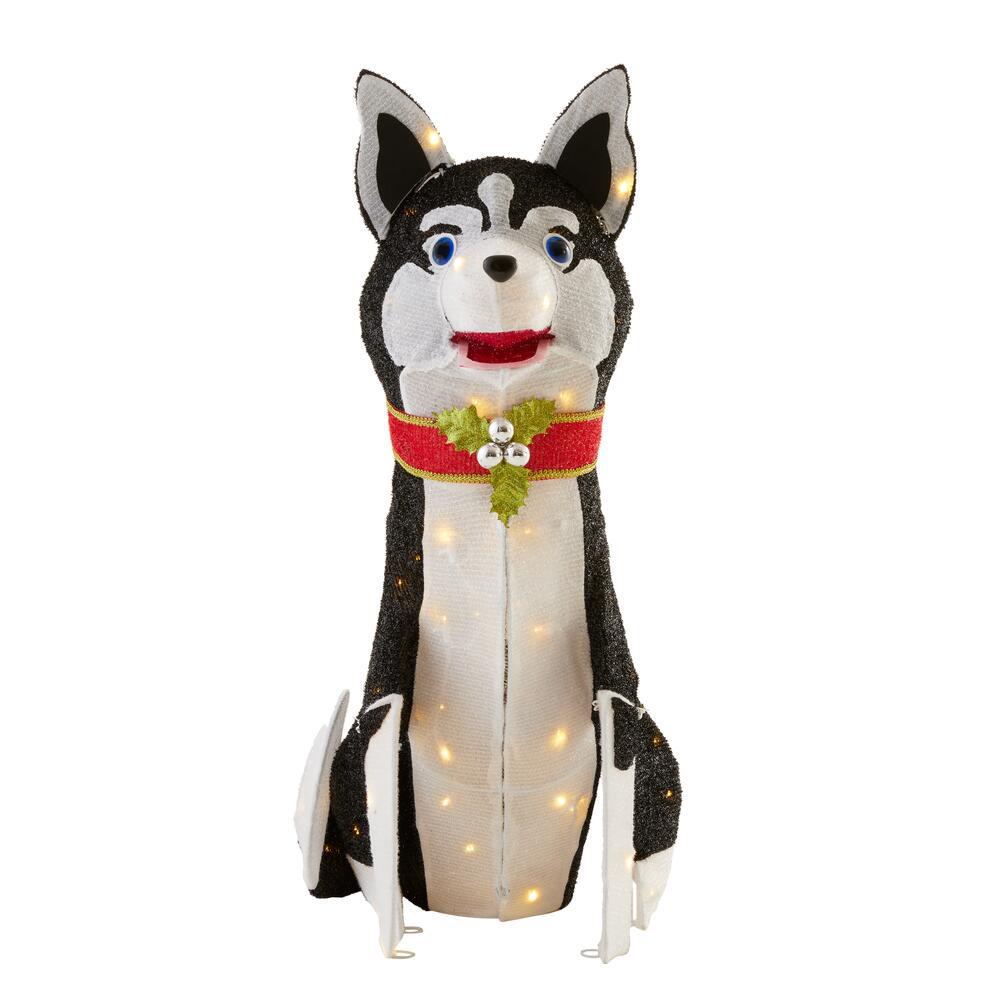 Home Accents Holiday 3 ft Adorable Dogs LED Husky-TY607-2014 - The Home