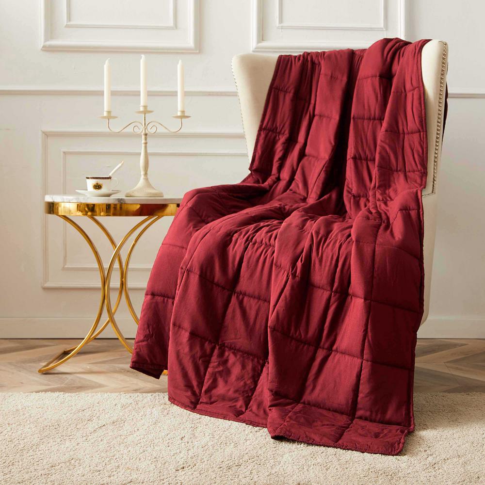 Sutton Home Fashions Wine Red 20 Lbs Microfiber 48x72 Inches