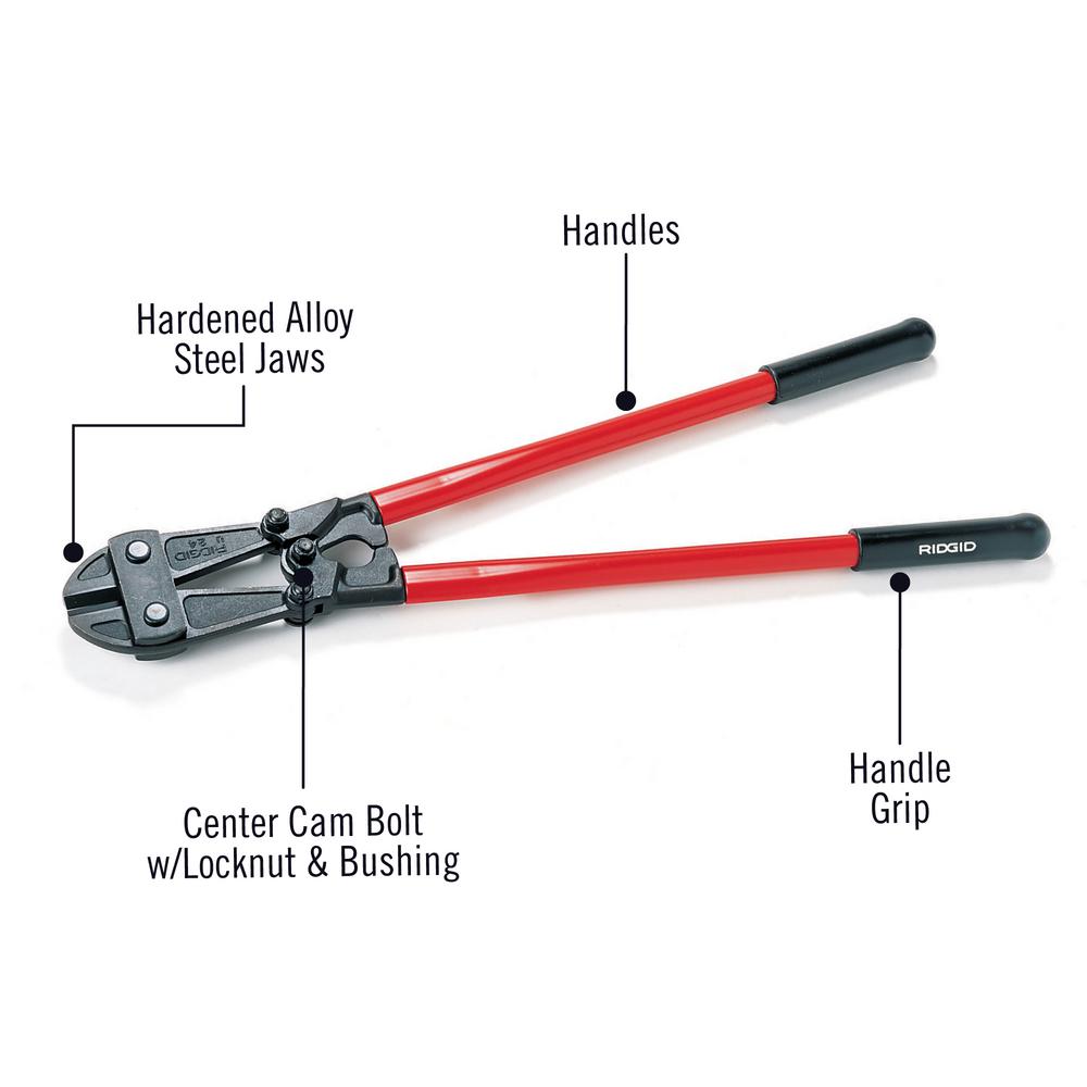 RIDGID Model S24 Heavy-Duty Bolt Cutter 24 in. With Easy Grip Handle ...