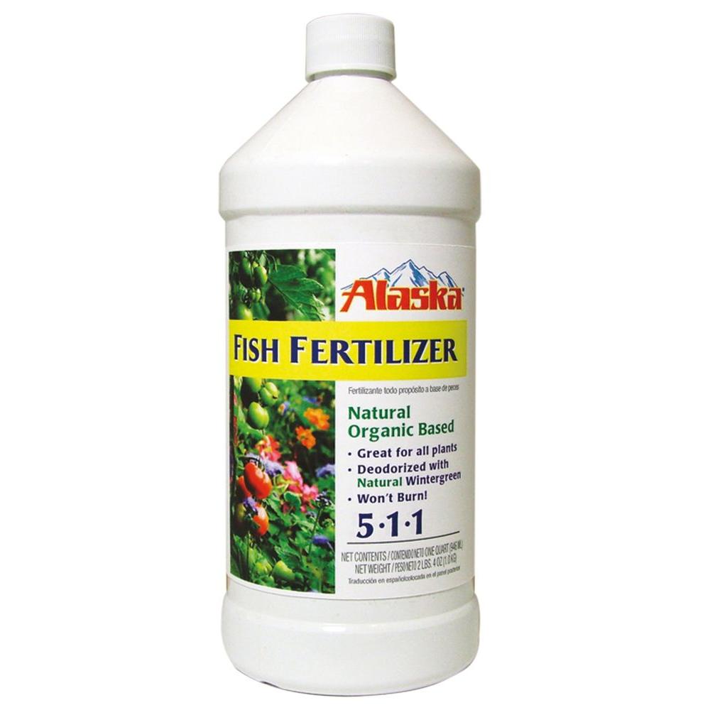 Alaska 32 oz. 5-1-1 Organic Liquid Fish Fertilizer-100099247 - The Home