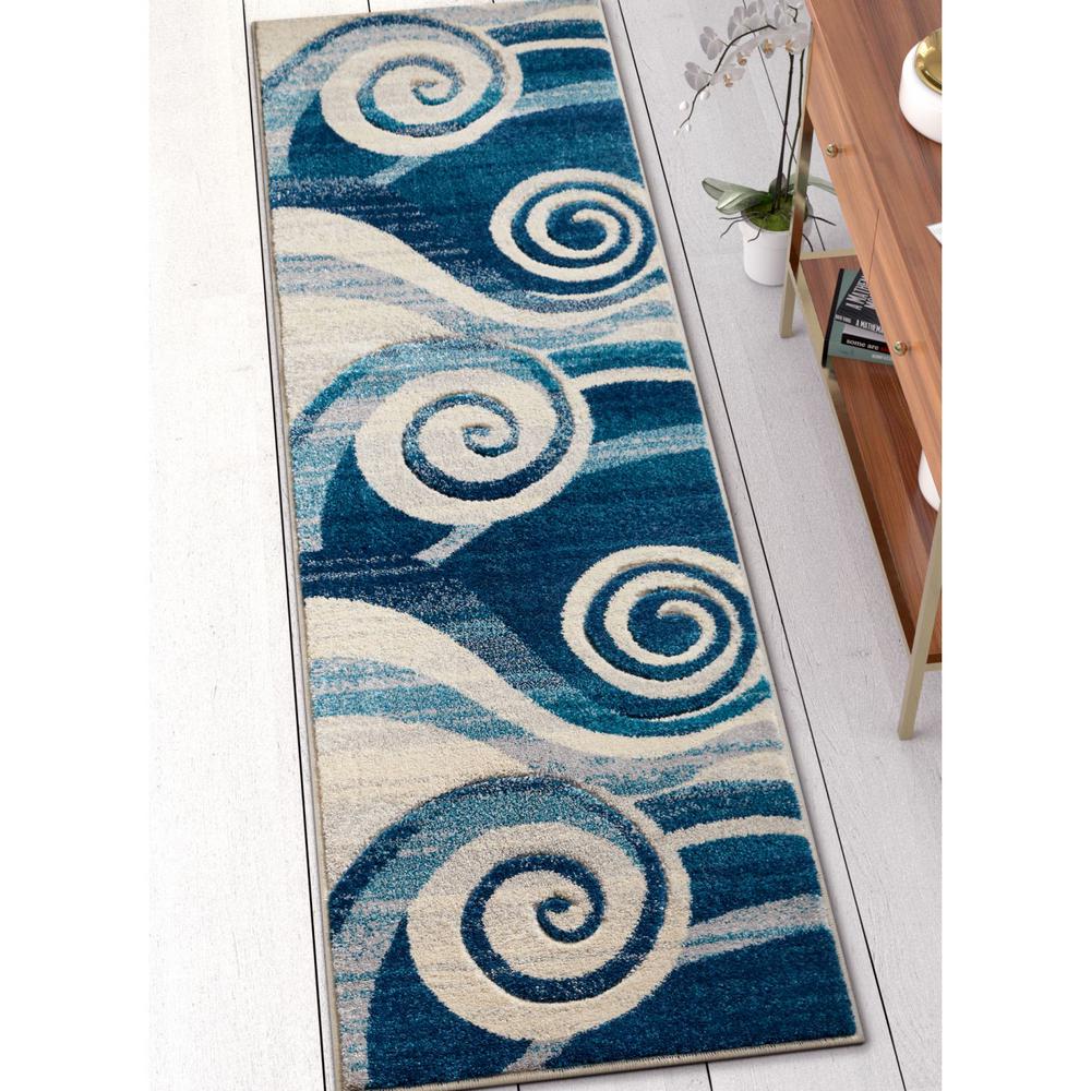 Well Woven Ruby Whirlwind 2 Ft X 7 Ft Runner Modern Geometric Abstract Swirls Blue Runner Rug 600542 The Home Depot Modern & contemporary abstract rugs. usd