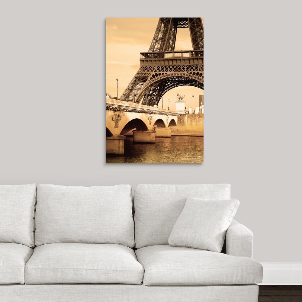 Eiffel Tower Paris France By Carson Ganci Canvas Wall Art