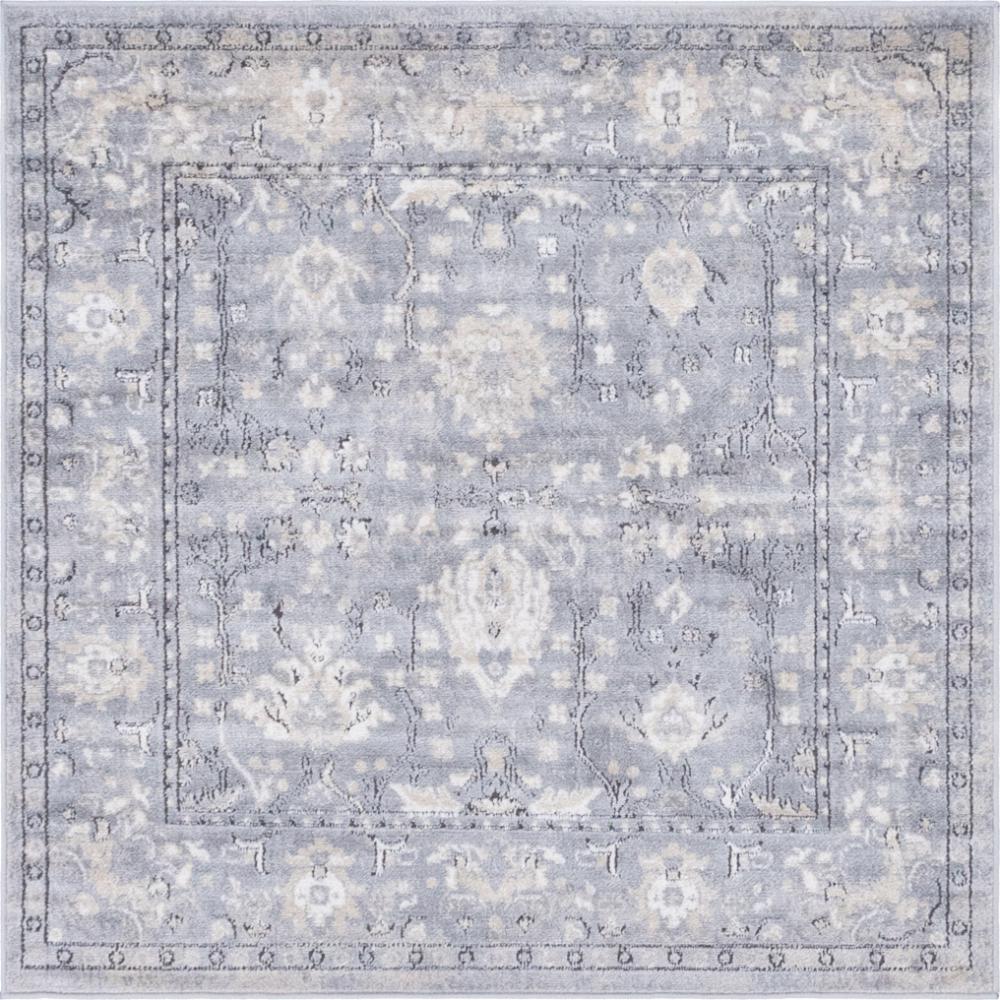 Unique Loom Portland Central Gray 4 ft. x 4 ft. Square Area Rug 3147255 ...