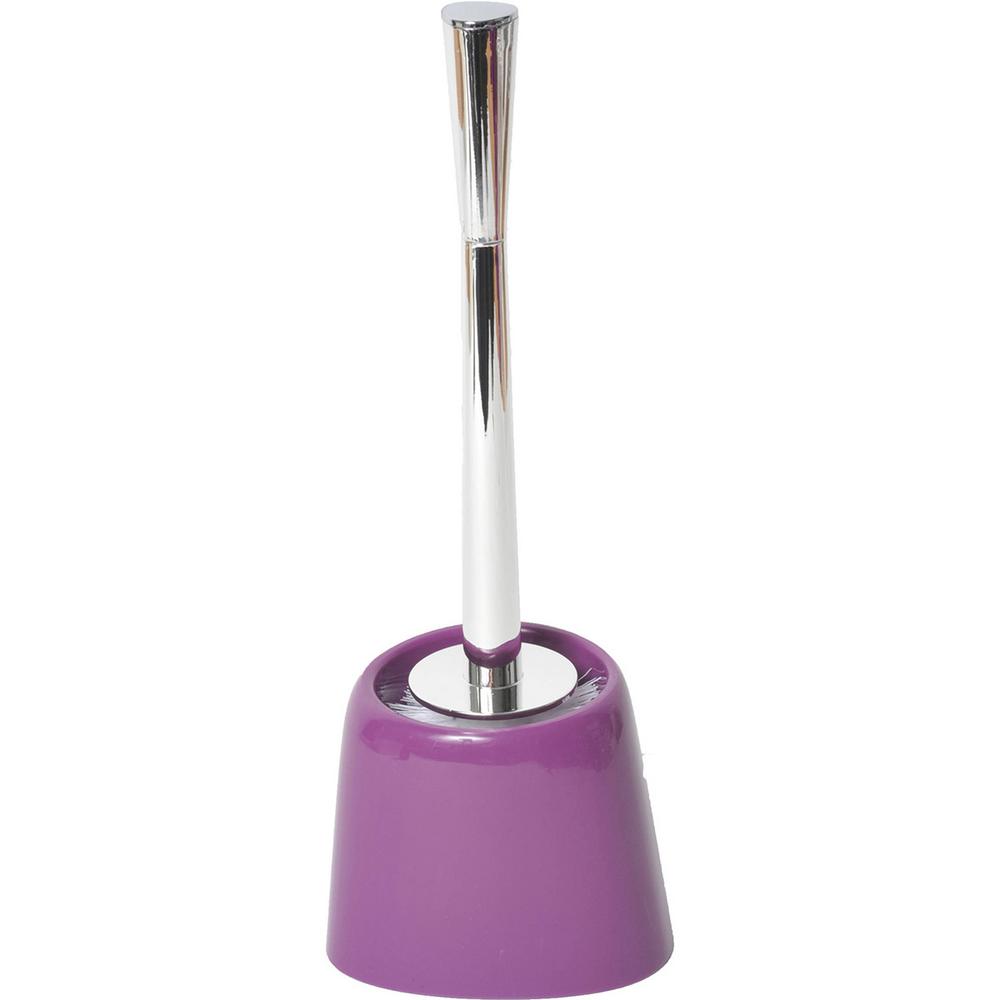 purple toilet brush holder