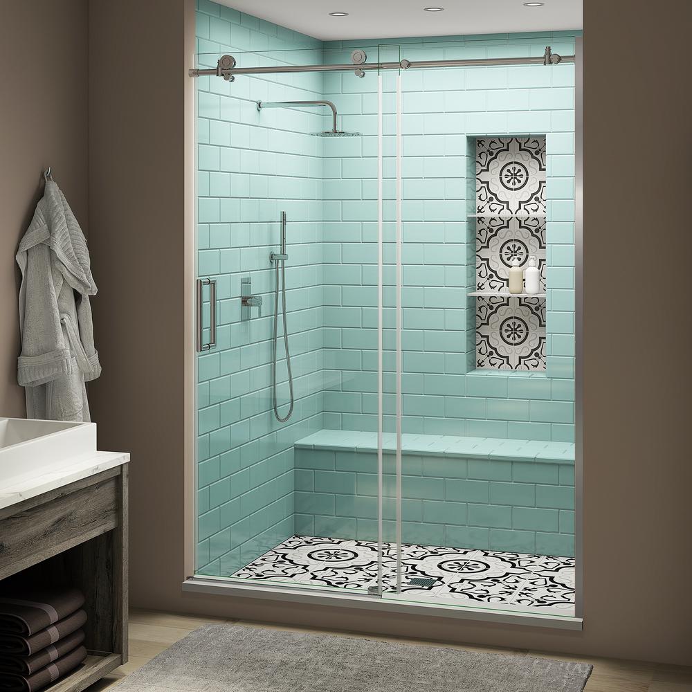 Aston Coraline XL 56 60 in. x 80 in. Frameless Sliding Shower Door