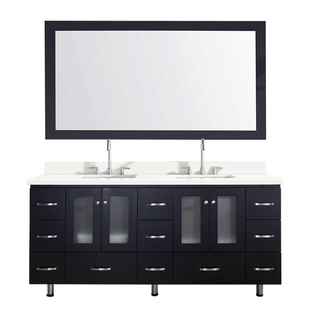 Black Double Sink Vanities with Tops Bathroom Vanities The Home